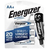 ENERGIZER BATTERY LITHIUM AA PACK 4