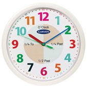 CARVEN WALL CLOCK EDUCATIONAL 300MM 12 HOUR