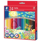 STAEDTLER LUNA TRI COLOURED PENCILS PACK 24