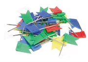 ESSELTE FLAG PINS ASSORTED PACK 50