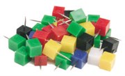 ESSELTE SQUARE PINS ASSORTED PACK 40