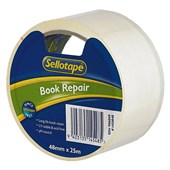 SELLOTAPE BOOK REPAIR TAPE W48MM X L25M TRANSPARENT