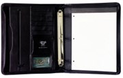 WATERVILLE COMPENDIUM EXECUTIVE SALES BINDER 3 RING ZIPPERED BLACK A4