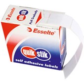 QUIKSTIK RECTANGULAR LABEL 19 X 40MM WHITE BOX 450