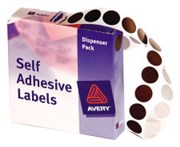 AVERY 937237 ROUND LABEL DISPENSER 14MM BROWN BOX 1050