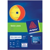 AVERY J8676 INKJET LABEL FULLFACE CDDVD