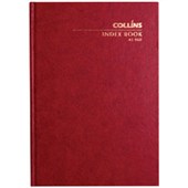 COLLINS NOTEBOOK 7MM RULED AZ INDEX HARD COVER A5 96 LEAF RED