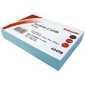 ESSELTE RULED SYSTEM CARDS 152 X 102MM BLUE PACK 100