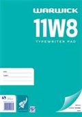 WARWICK 11W8 NOTE PAD TYPEWRITER A4 100 LEAF