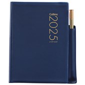 COLLINS DIARY POCKET PENCIL A72PP W74 X L105MM NAVY 2 DAYS PER PAGE PVC ODD YEAR