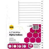 MARBIG PP INDEX DIVIDER AZ TAB A4 WHITE