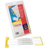 AVERY 44005Y TUBECLIP FILE FASTENERS YELLOW PACK 10