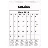 COLLINS CALENDAR EVEN YEAR MONTH TO VIEW W295 X L422MM