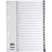 ESSELTE DIVIDERS PP A4 AZ TAB GREY