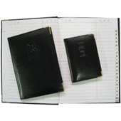 ADDRESS BOOK GBP BONDED LEATHER A5 GOLD CORNERS