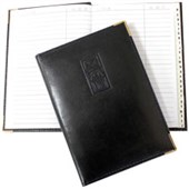 ADDRESS BOOK GBP BONDED LEATHER A6 GOLD CORNERS