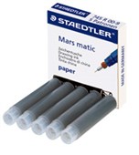 STAEDTLER MARS MATIC 745 REFILL CARTRIDGE BLACK PACK 5