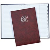 TELEPHONE ADDRESS BOOK GBP MARBLE BURGUNDY A5