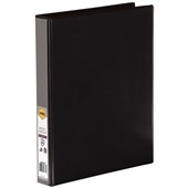 MARBIG CLEARVIEW INSERT RING BINDER 2D 25MM A4 BLACK