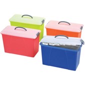 ACCO SUSPENSION FILE CARRY CASE 18L SUMMER PINKCLEAR LID