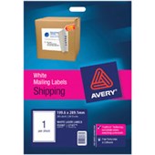 AVERY 952007 L7167 TRUEBLOCK SHIPPING LABEL LASER 1UP WHITE PACK 20