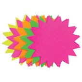 CROXLEY POINT OF SALE CARD STAR 203MM ASSORTED COLOURS PACK 20