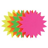 CROXLEY POINT OF SALE CARD STAR 105MM ASSORTED COLOURS PACK 25