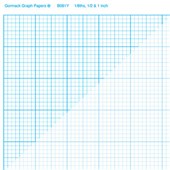 GORMACK B102X GRAPH PAPER PAD INCH GRID A3 50 LEAF BLUE