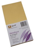 QUILL METALLIQUE ENVELOPES AUTUMN GOLD PACK 25