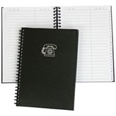 ADDRESS BOOK GBP SPIRAL BOUND A5 BLACK MARBLE