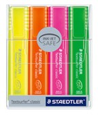 STAEDTLER TEXTSURFER CLASSIC 364 HIGHLIGHTER CHISEL 5MM RAINBOW PACK 4