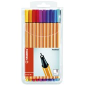 STABILO 88 POINT FINELINER PEN 04MM ASSORTED PACK 20