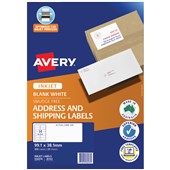 AVERY 936078 J8163 QUICK PEEL ADDRESS LABEL WITH SURE FEED INKJET 14UP WHITE PACK 25