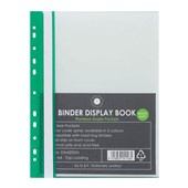 GBP BINDER DISPLAY BOOK 20 POCKET A4 GREEN