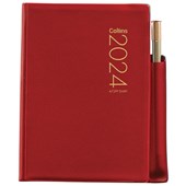 COLLINS DIARY POCKET PENCIL A72PP RED 2 DAYS PER PAGE PVC EVEN YEAR