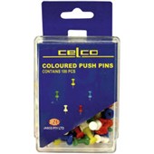 CELCO PUSH PINS ASSORTED PACK 100