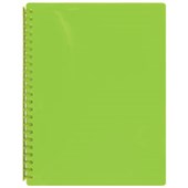 FM DISPLAY BOOK REFILLABLE 20 POCKET A4 LIME GREEN TEXTURE