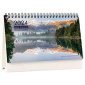 COLLINS DESK CALENDAR FLIP OVER W210 X L150MM WIRO BOUND EVEN YEAR