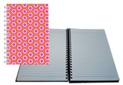 NOTEBOOK KURTOVICH HEX PINK ORANGE A5 WIRO 80 LEAF 80GSM