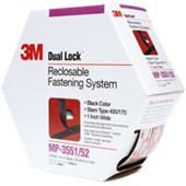 DUAL LOCK FASTENING SYSTEM 3M MP355152 BLACK W25MM X L45M MINI PACK