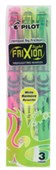 PILOT FRIXION HIGHLIGHTER ERASABLE CHISEL ASSORTED PACK 3