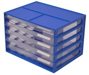 ITALPLAST DOCUMENT CABINET 5 DRAWER 255 X 330 X 230MM A4 BLUEBERRY