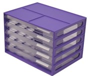 ITALPLAST DOCUMENT CABINET 5 DRAWER 255 X 330 X 230MM A4 GRAPE