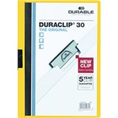 DURABLE DURACLIP DOCUMENT WALLET 30 SHEET A4 YELLOW