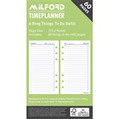 MILFORD TIMEPLANNER ORGANISER REFILL 6 RING THINGS TO DO