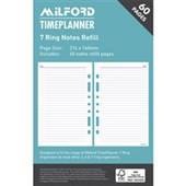 MILFORD TIMEPLANNER ORGANISER REFILL 7 RING NOTES