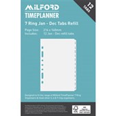 MILFORD TIMEPLANNER ORGANISER REFILL 7 RING JANDEC TABS