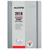 MILFORD DIARY ALUMINUM A51 SILVER DAY PER PAGE EVEN YEAR