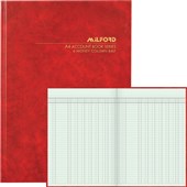 MILFORD ACCOUNT BOOK 6 MONEY COLUMN HARD COVER A4 84 LEAF