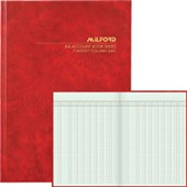 MILFORD ACCOUNT BOOK 7 MONEY COLUMN HARD COVER A4 84 LEAF